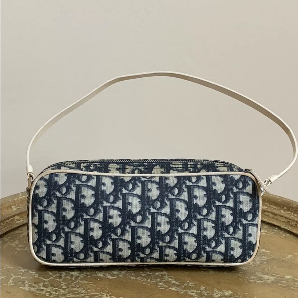 ❌SOLD❌ Christian Dior Diorissimo Trotter Pochette Navy Blue - Picture 2 of 13